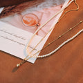 2023 New Simple Elegant Pearl Necklace for Women Summer Versatile Collarbone Chain Light Luxury Niche Neck Chain Double Layer Accessory