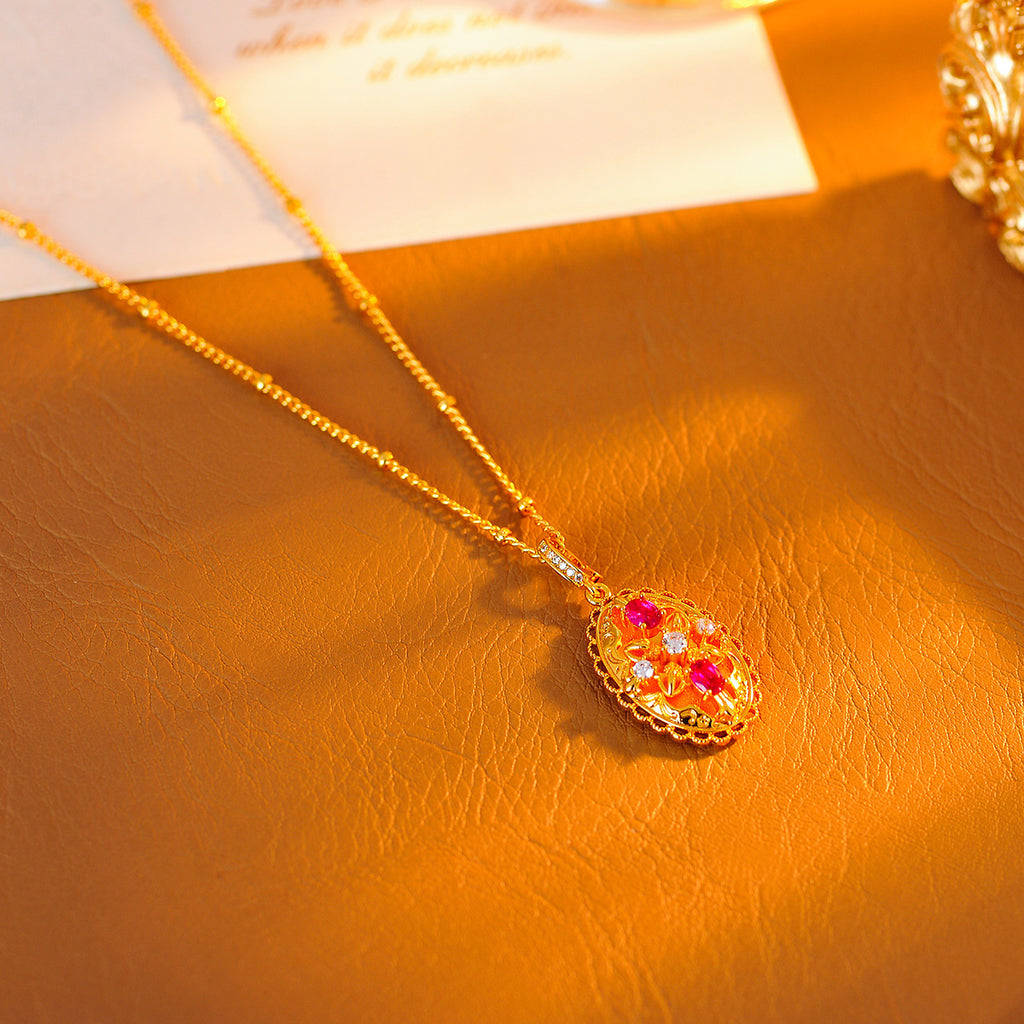 High-end Luxury Zircon Necklace for Women 2025 New Daily Versatile Collarbone Chain Pendant Jewelry