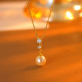 Simple Versatile Pearl Necklace New Classic Sparkling Zircon Collarbone Chain Daily Commute Party Accessories