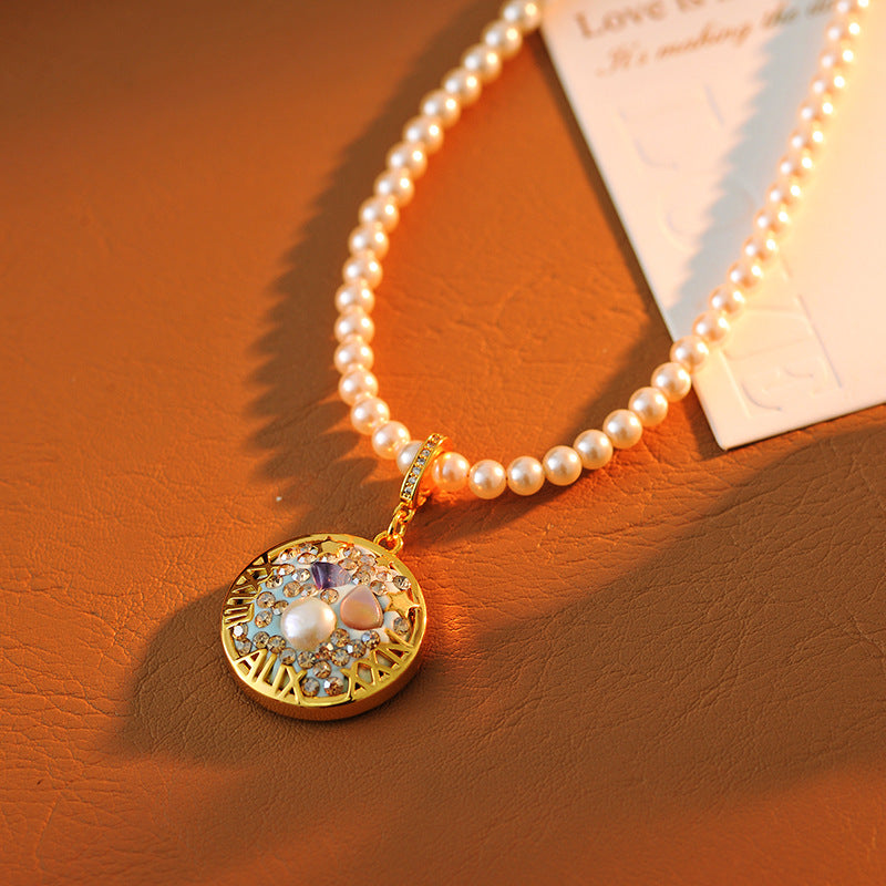 24 Years Natural Baroque Necklace Micro Inlay High-end Aquarius Temperament Versatile Pearl Necklace