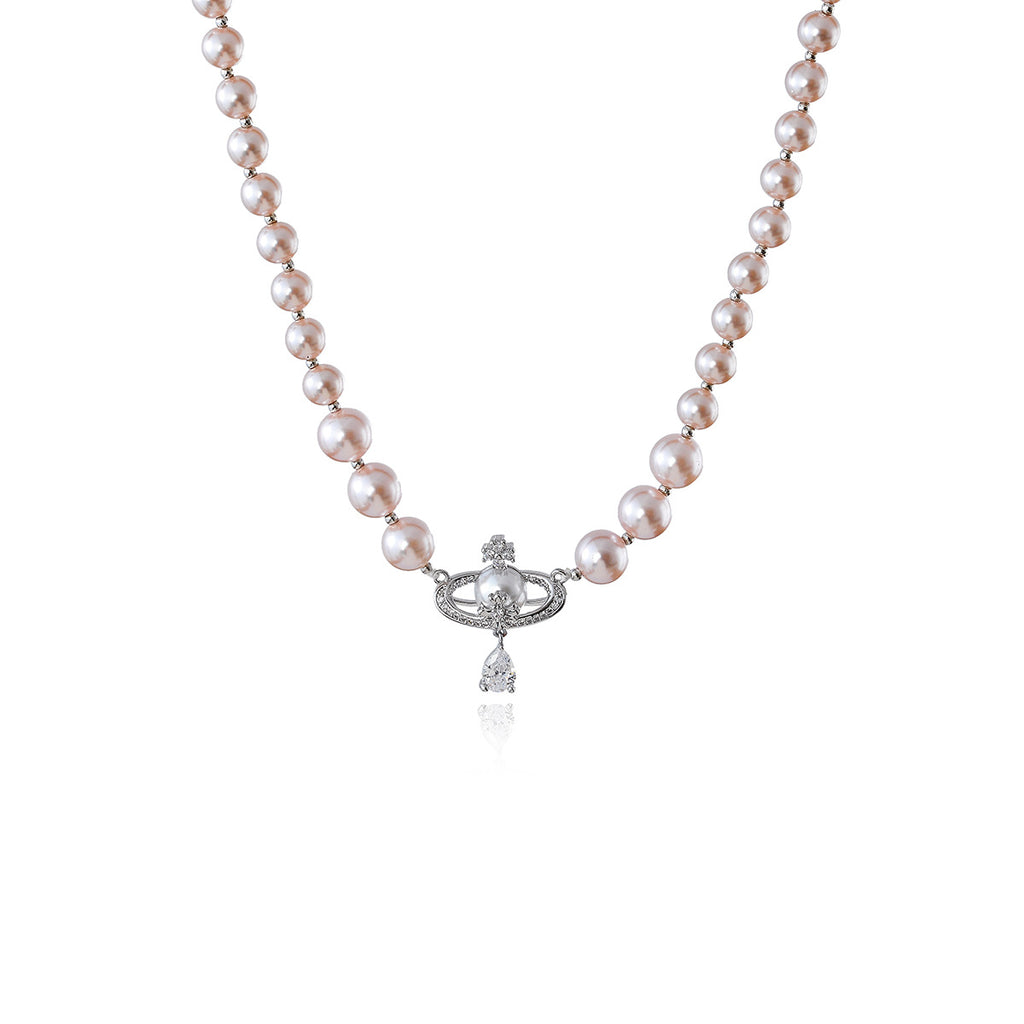 High-end Saturn Pearl Earrings for Women New Hot-selling Light Luxury Elegant Earrings Unique Niche Necklace