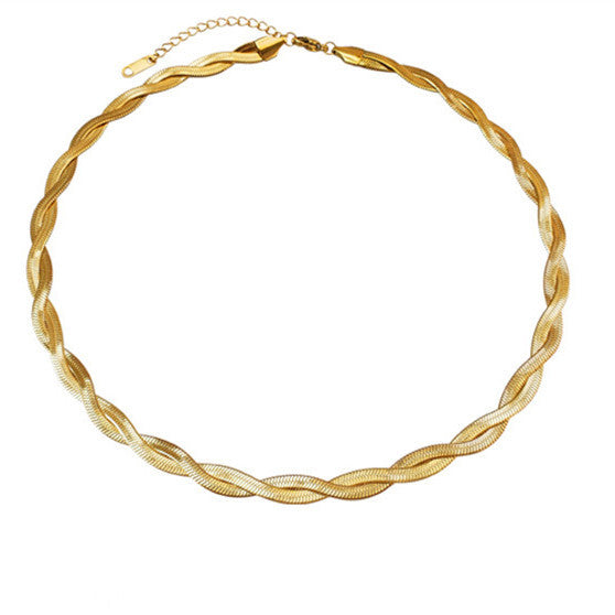 Titanium Steel Design Simple Elegant High-end Non-fading Cross Necklace for Women Trendy Internet Celebrity Minimalist Style Collarbone Chain