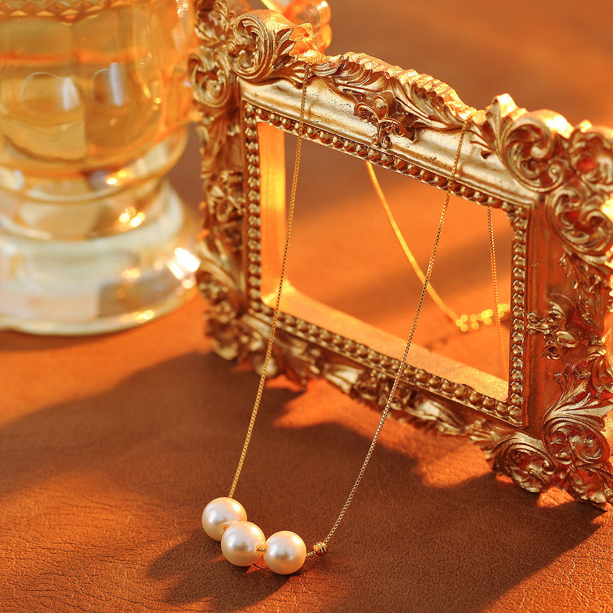 Pearl Pendant Necklace Ins Niche Design High-end Sense Minimalist Versatile Collarbone Chain for Women