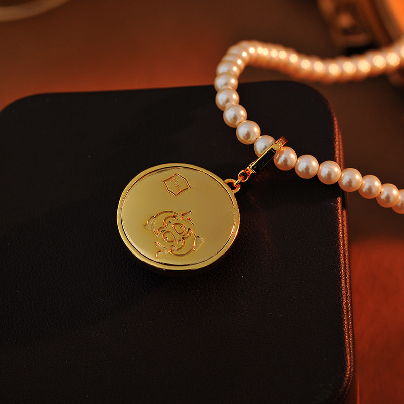 24 Years Natural Baroque Necklace Micro Inlay High-end Feel Pisces Temperament Versatile Pearl Necklace