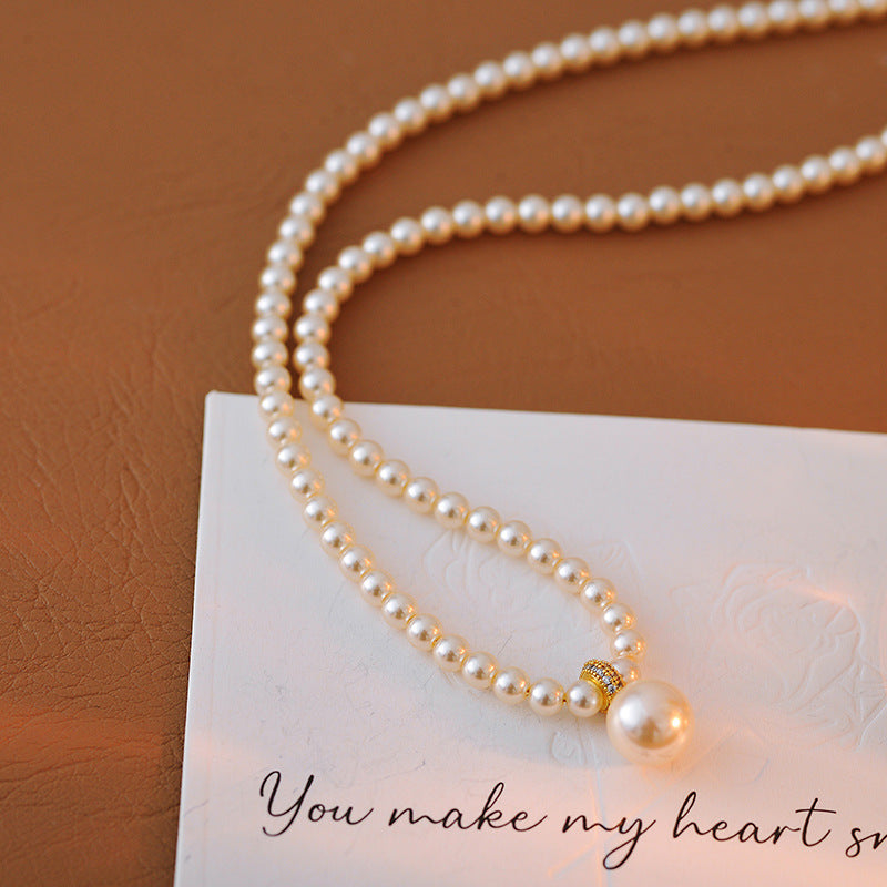 Shijia Pearl Necklace for Women, Niche Design with a Sense of Sophistication, Xiaomi Pearl Choker, New Hot-Selling Clavicle Chain for the Year