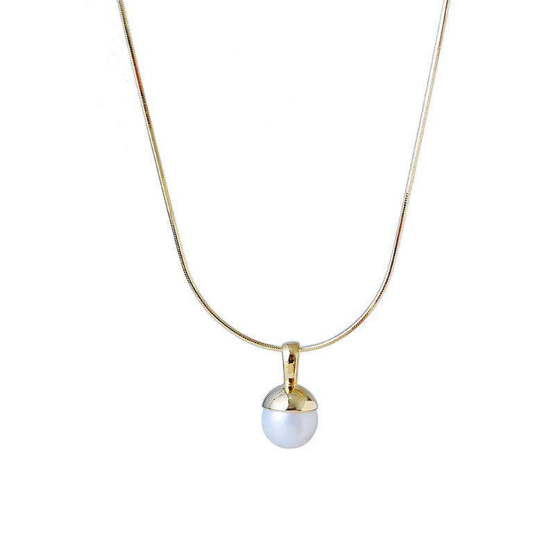 Light Luxury French Pearl Pendant Necklace for Women, Autumn and Winter Niche High-end Sweater Chain, Elegant Versatile Bundle