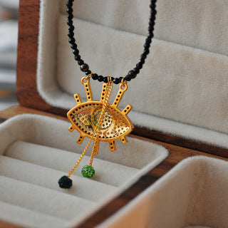 New Year's Devil's Eye Necklace Light Luxury Design Temperament High-end Clavicle Chain for Women