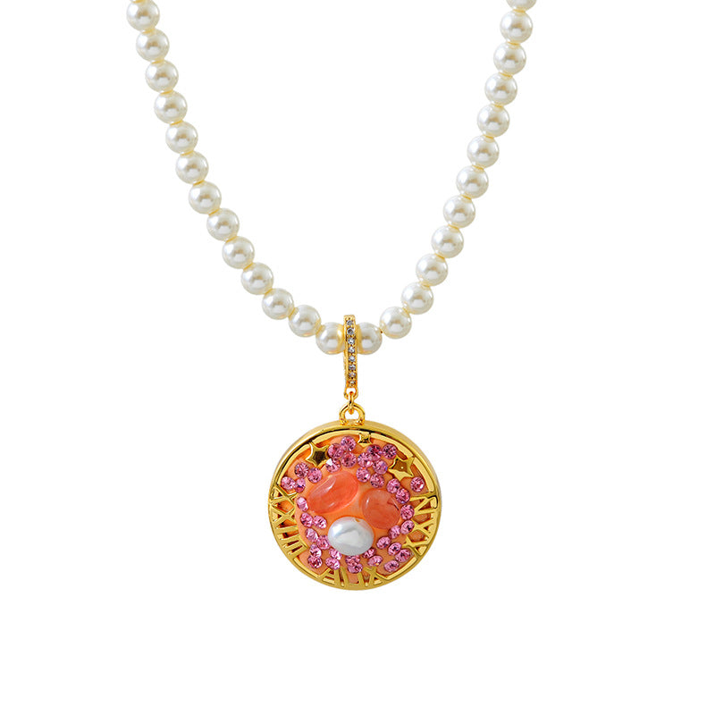 24-Year-Old Vintage Natural Micro-Inlaid High-End Sagittarius Temperament Versatile Baroque Pearl Necklace