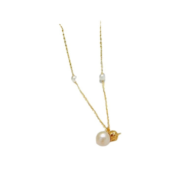 Fashion European and American Cross-Border TikTok Hot-Selling Small Gourd Necklace Exquisite Niche High-End Fashion Versatile