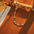 Colorful Daisy Dopamine Necklace for Women New Hot-Selling Collarbone Chain Niche Design Sense Choker
