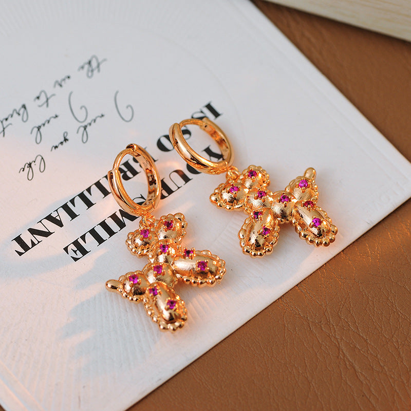 Girlish Cute Balloon Dog Necklace Niche Design High-end Simple Fashion Collarbone Chain Sweet Temperament Style