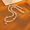 Sugar Cube Pearl Necklace for Women New Hot-Selling Collarbone Chain Neck Chain Accessory Light Luxury High-End Feel
