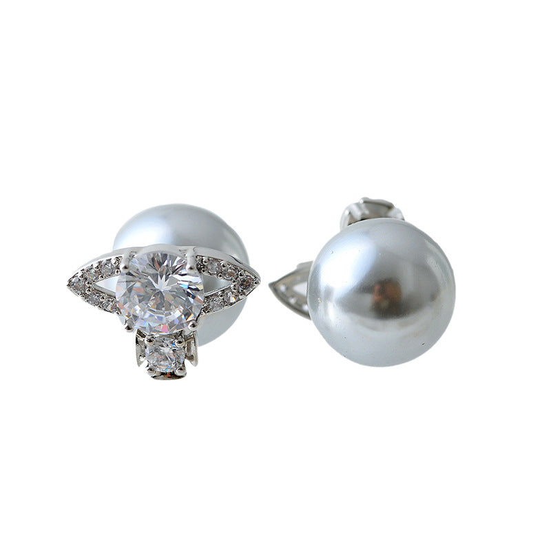 Korean Version Fashion Simple Chanel Micro Inlaid Letter Necklace Light Luxury High-end Niche Design Sense Collarbone Chain Sweater Chain