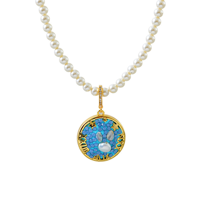 24 Years Natural Baroque Necklace Micro Inlay High-end Cancer Zodiac Temperament Versatile Pearl Necklace