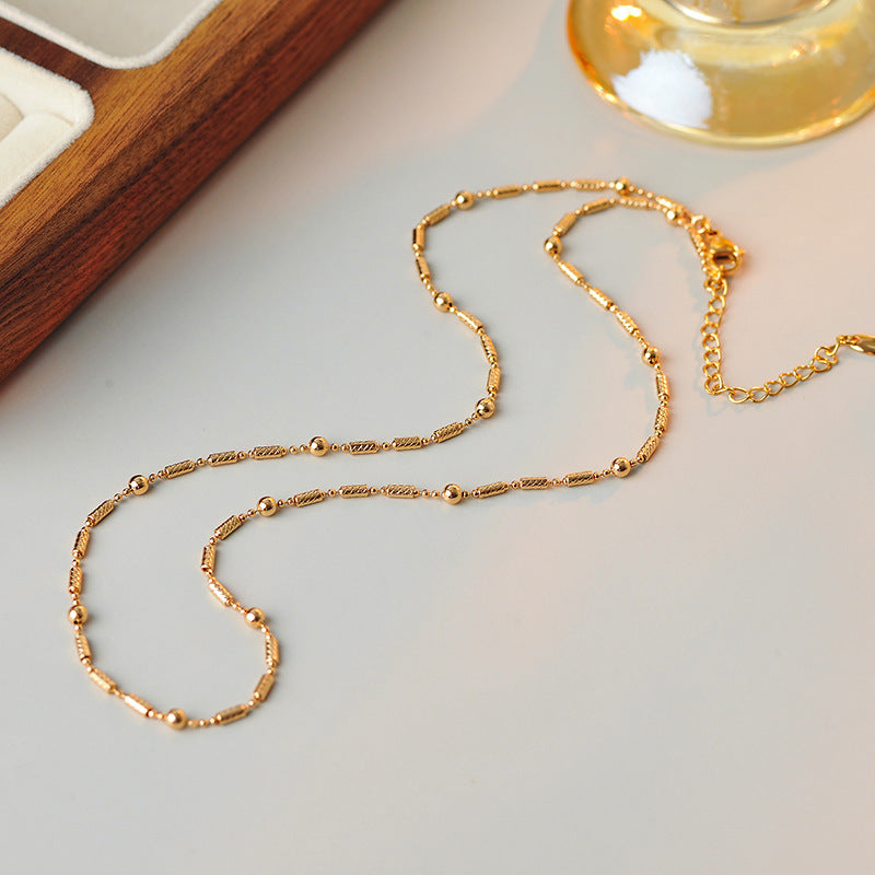 European and American New Style Personality Simple Versatile Collarbone Chain Fashion Trend High-end Plain Chain
