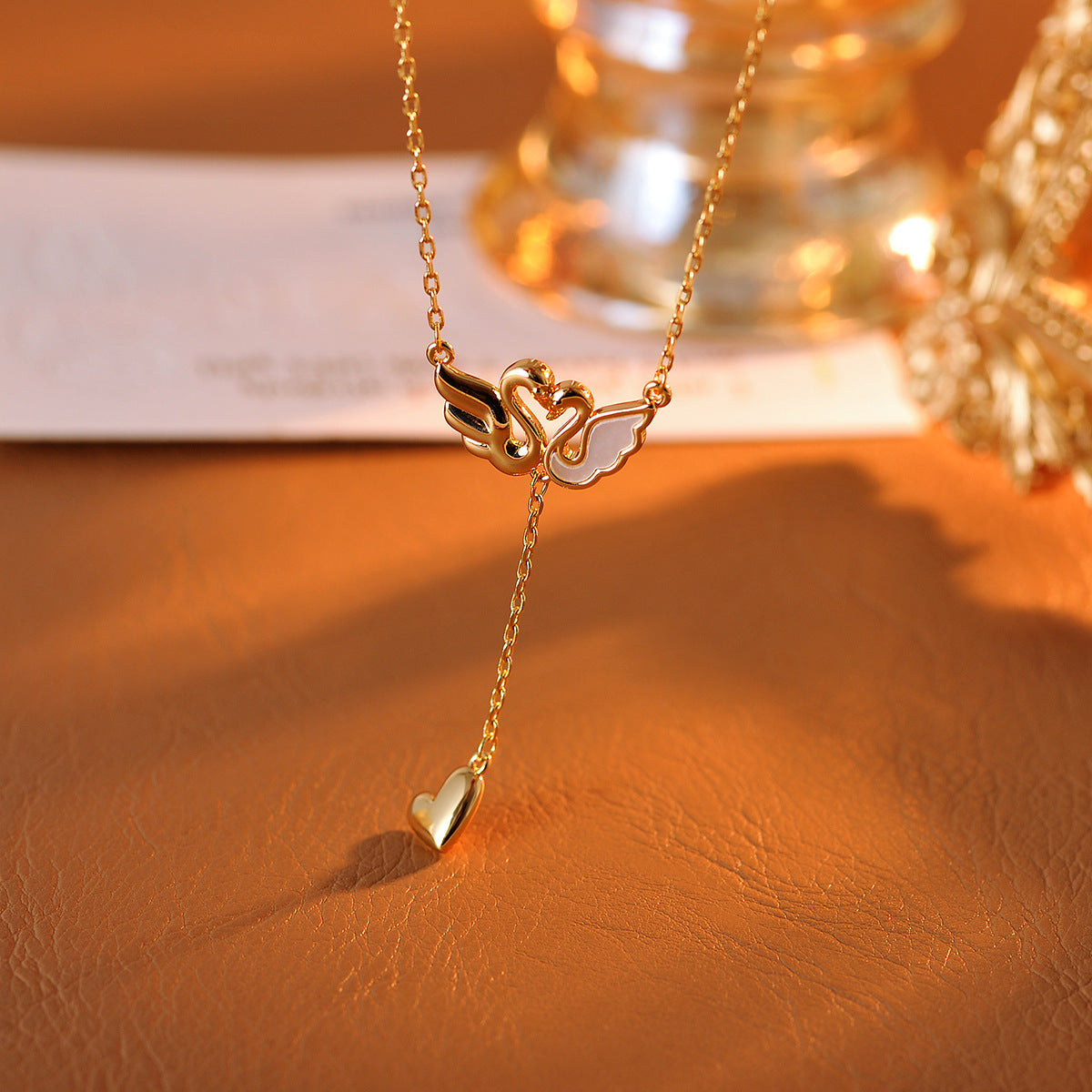 Swan Necklace Original Auspicious Ruyi Flying Swan Necklace Tassel Star Collarbone Chain Necklace