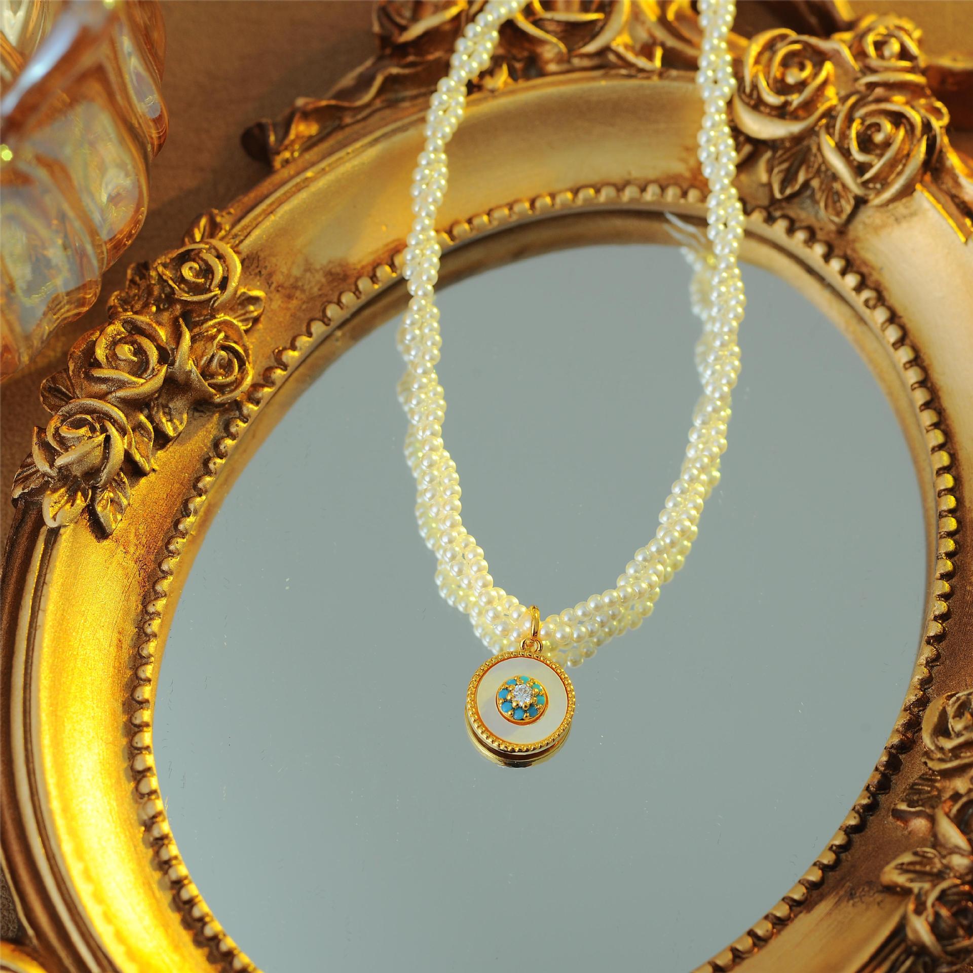 Stackable Pearl Necklace Non-Fading Women Versatile High-End Feel Accessories Beaded New Chinese Style Collarbone Choker