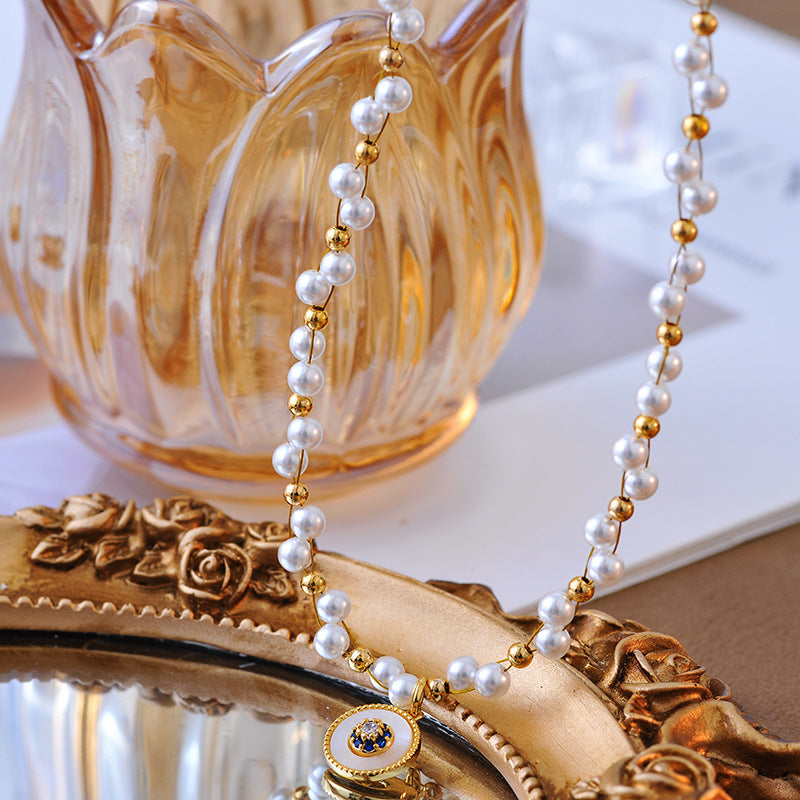 High Version Real Gold Plated Starry Sky Necklace for Women, Elegant Handmade Double Layer Stacked Niche Versatile High Luxury Collarbone Chain