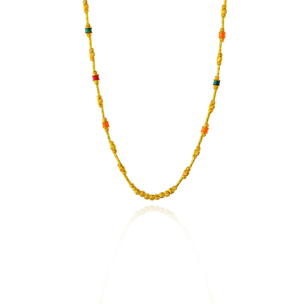New Colorful Oil Drop Plated 18K Gold Necklace for Women, Collarbone Chain, High-end Niche Light Luxury Design