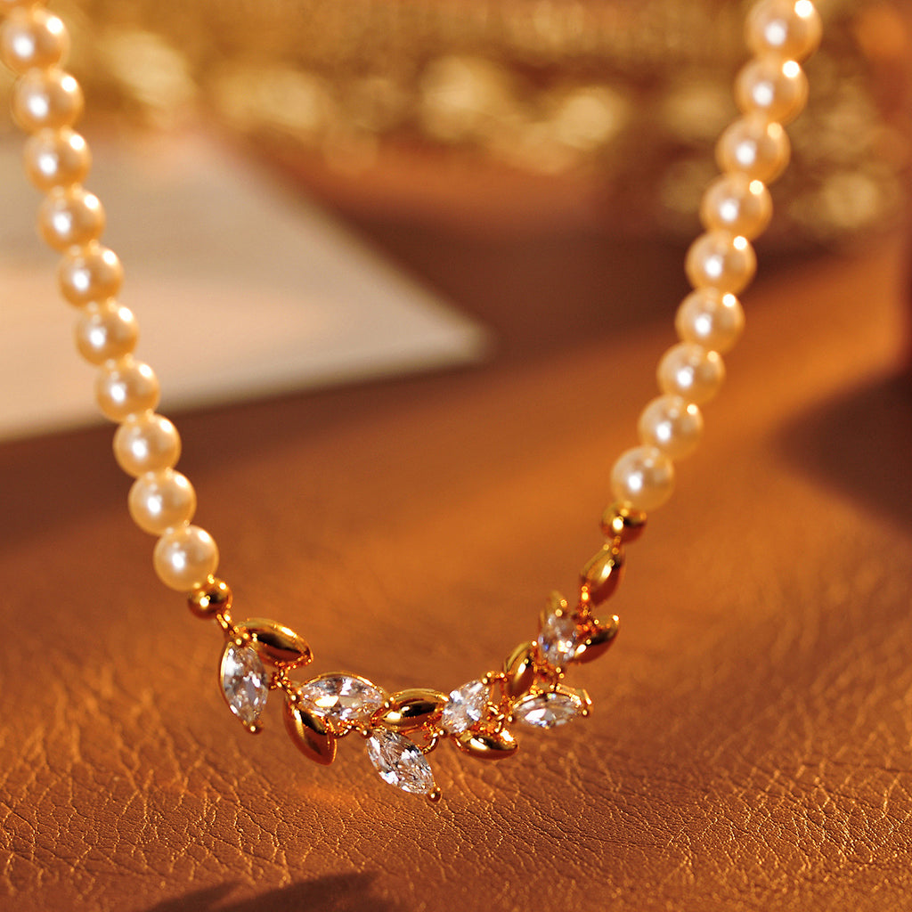 Sweet Girly Beaded Wheat Spike Earrings for Women 2025 New Style Tassel Earrings Necklace