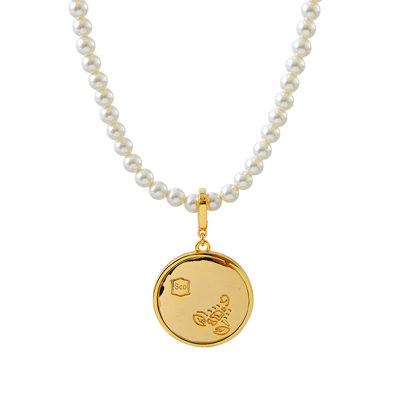 24 Years Natural Baroque Necklace Micro Inlay High-end Scorpio Temperament Versatile Pearl Necklace