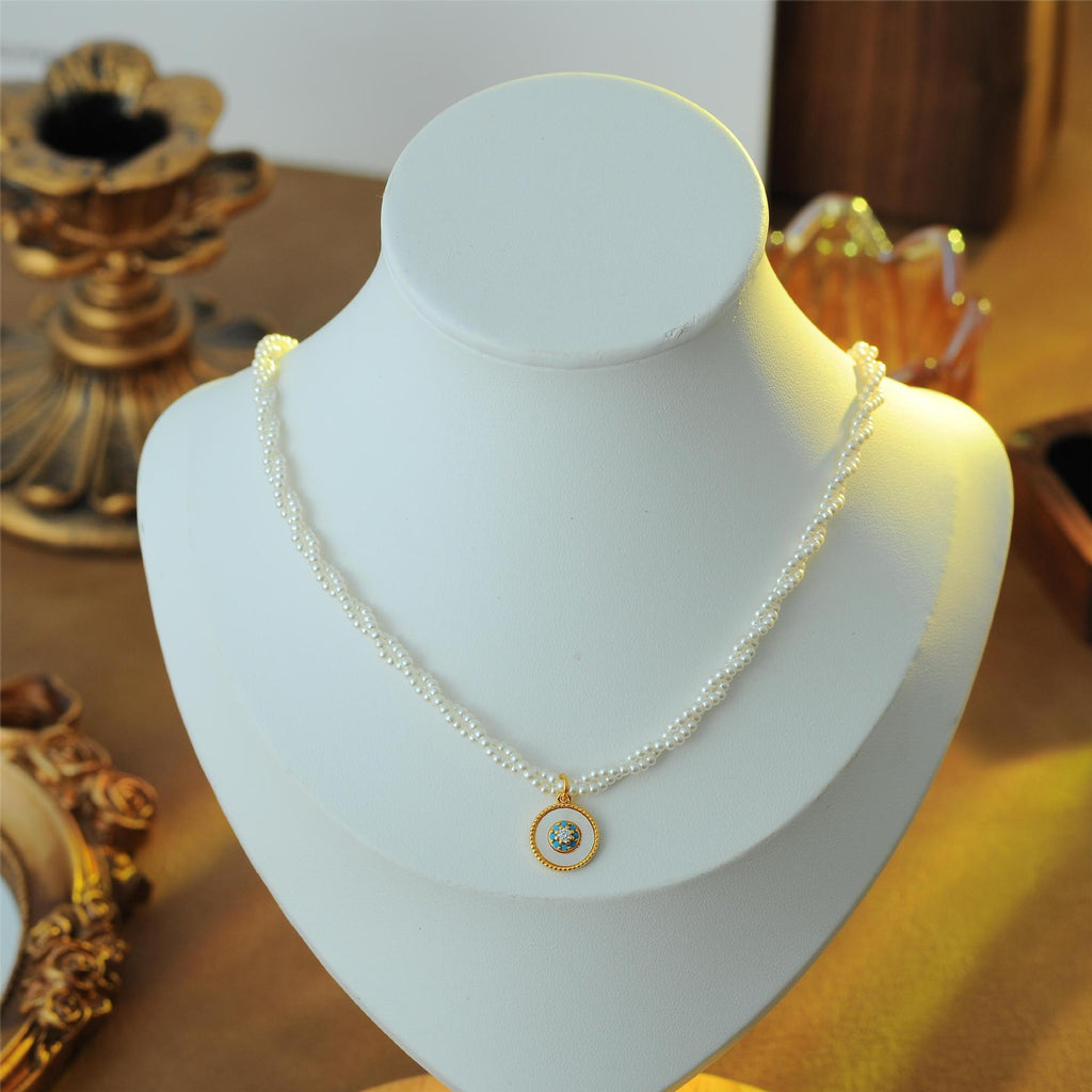 Stackable Pearl Necklace Non-Fading Women Versatile High-End Feel Accessories Beaded New Chinese Style Collarbone Choker