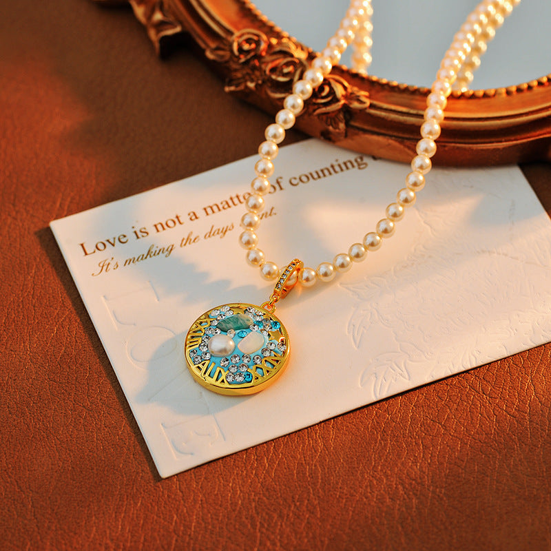 24 Years Natural Baroque Necklace Micro Inlay High-end Capricorn Temperament Versatile Pearl Necklace