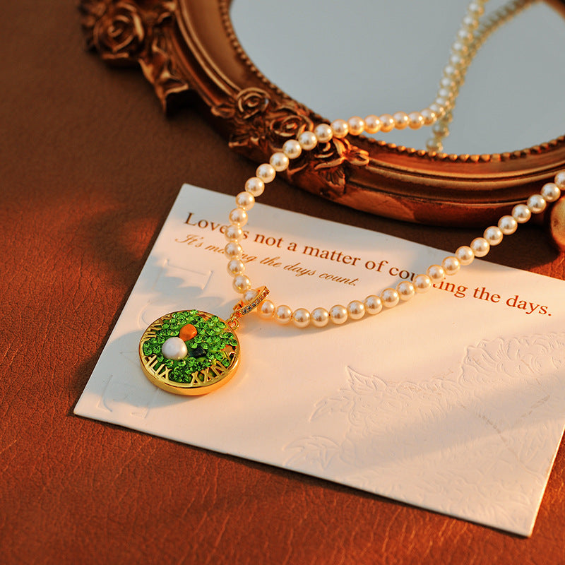 24 Years Natural Baroque Necklace Micro Inlay High-end Taurus Temperament Versatile Pearl Necklace