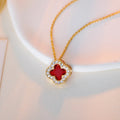 Korean Fashion Necklace Light Luxury Temperament Four-Leaf Clover Collarbone Chain Niche Design High-End Versatile Collarbone Chain