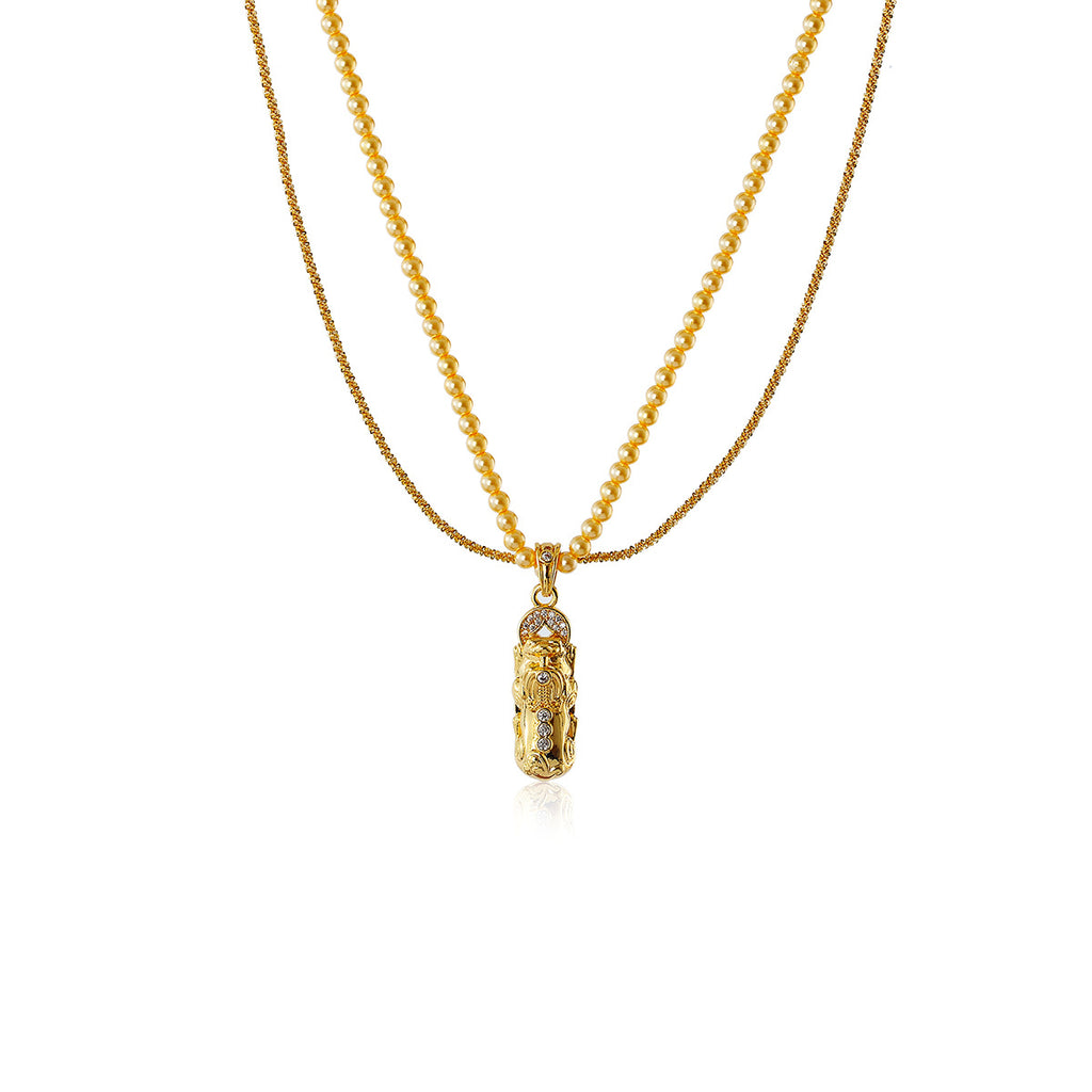 New Chinese Style National Trend Pixiu Pendant Necklace Layered Clavicle Chain Light Luxury High-end Accessories