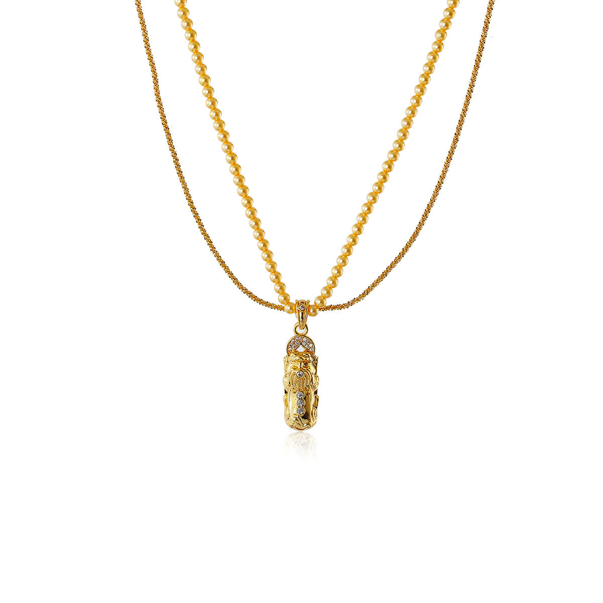 New Chinese Style National Trend Pixiu Pendant Necklace Layered Clavicle Chain Light Luxury High-end Accessories