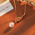 New Quality Single Pearl Knot Necklace for Women, Popular Elegant Sweater Chain, Versatile Neck Chain, Simple and Fashionable