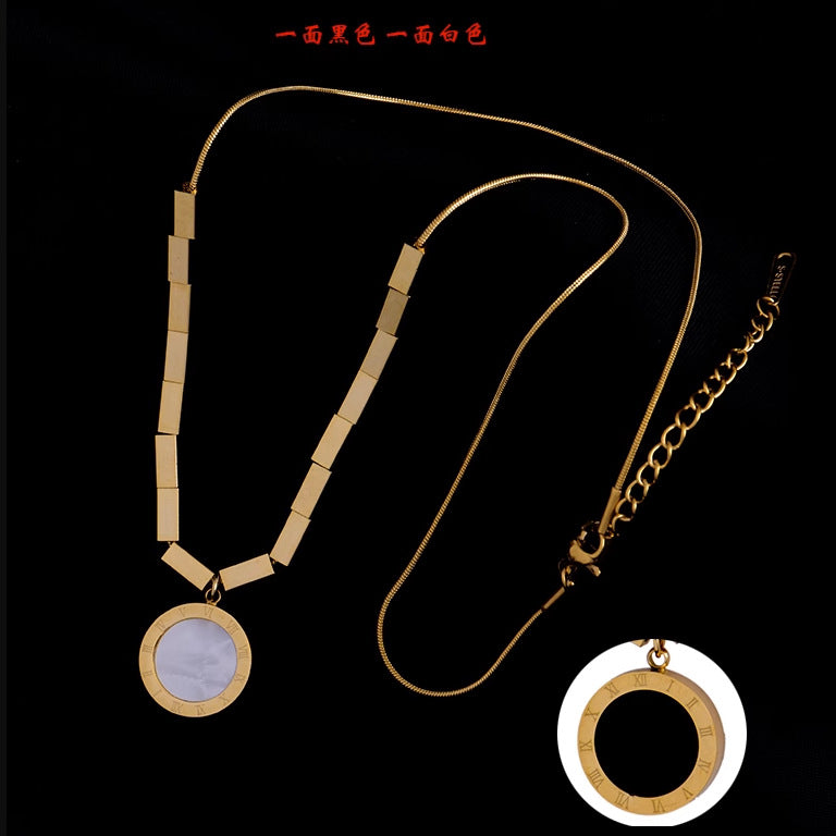 Vintage B Letter High-End Sweater Chain 2025 New Trend Long Round Pendant Autumn Winter Hip-Hop Accessories