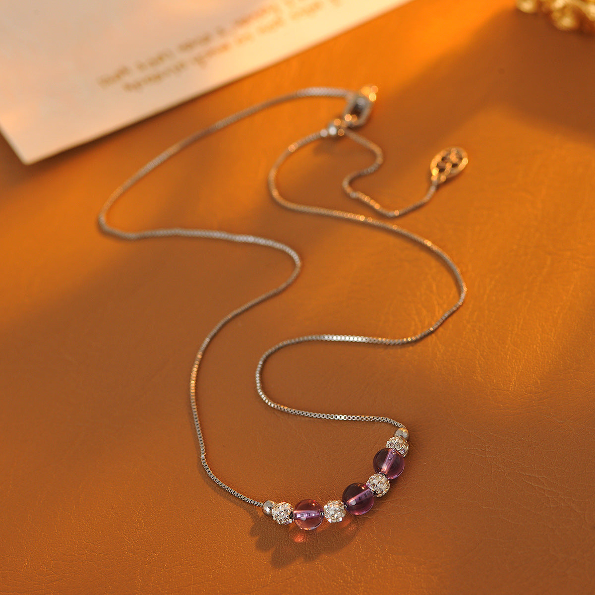 New Hot-Selling Pearl Beaded Cat Eye Pendant Necklace Light Luxury Niche Collarbone Chain High-End Accessories