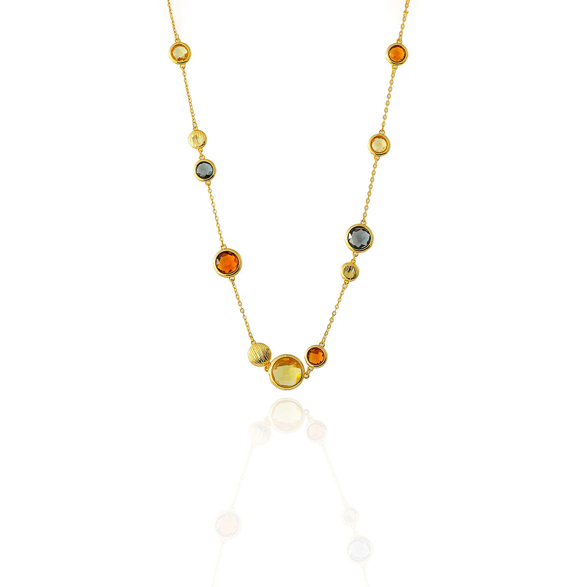 European and American Niche Colorful Faceted Artificial Crystal Necklace Versatile Geometric Sexy Collarbone Chain Choker for Women