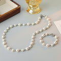 Shijia Style French Pearl Necklace Non-Fading Beaded Necklace Versatile High-End Simple Niche Bracelet Necklace