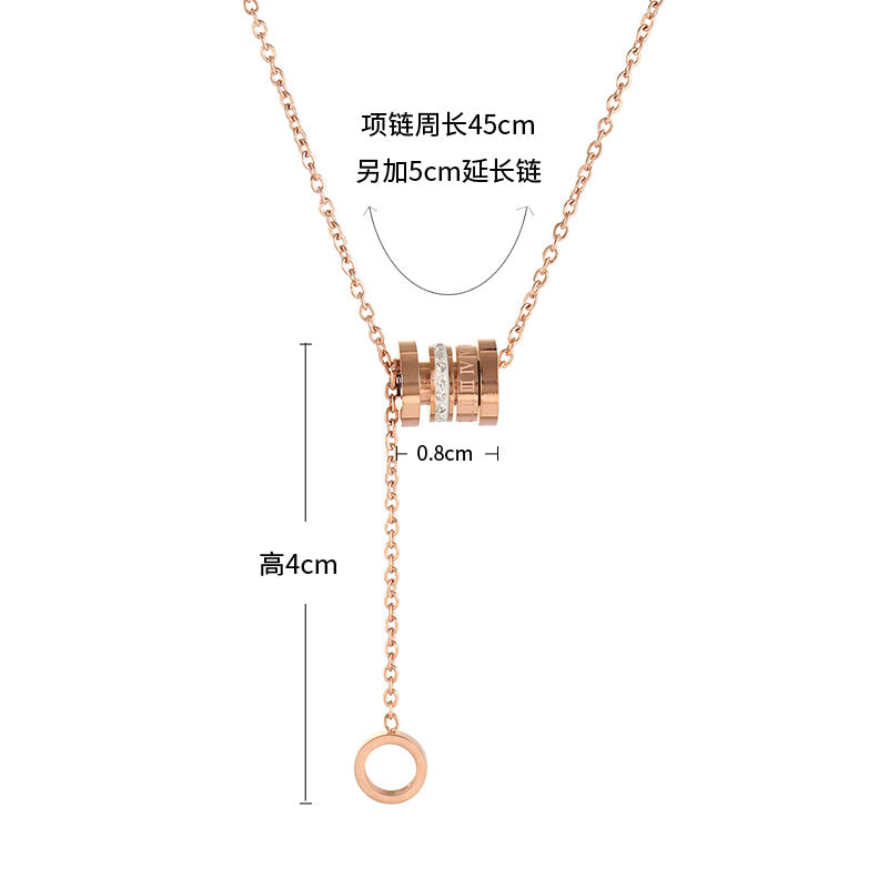 Titanium Steel Non-Fading Small Waist Light Luxury Necklace for Women 2025 New Hot-Selling Niche Design Accessory Decorative Collarbone Chain