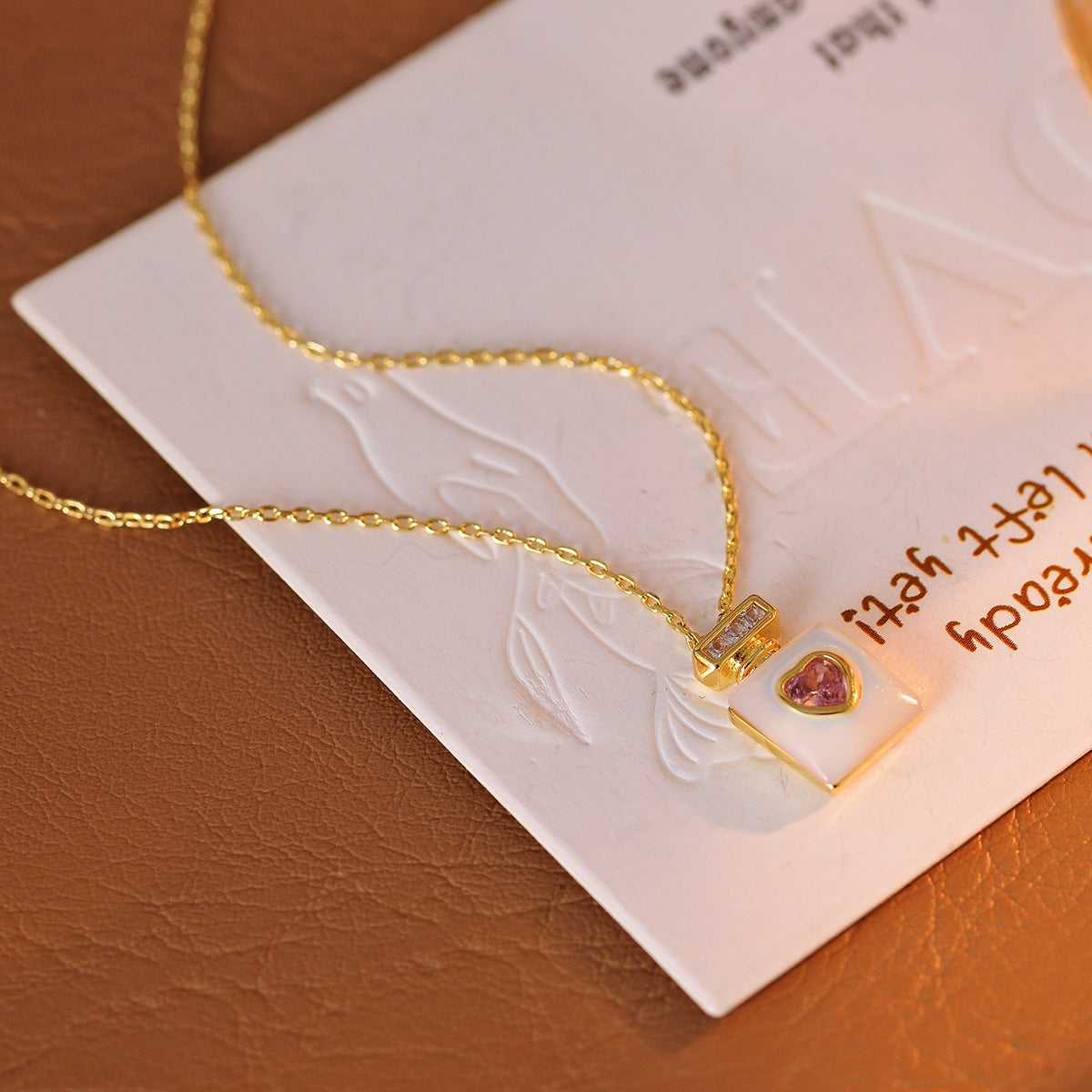 Perfume Bottle Necklace Mother-of-Pearl Zircon Elegant Necklace Sweet Fashion Light Luxury Simple Jewelry