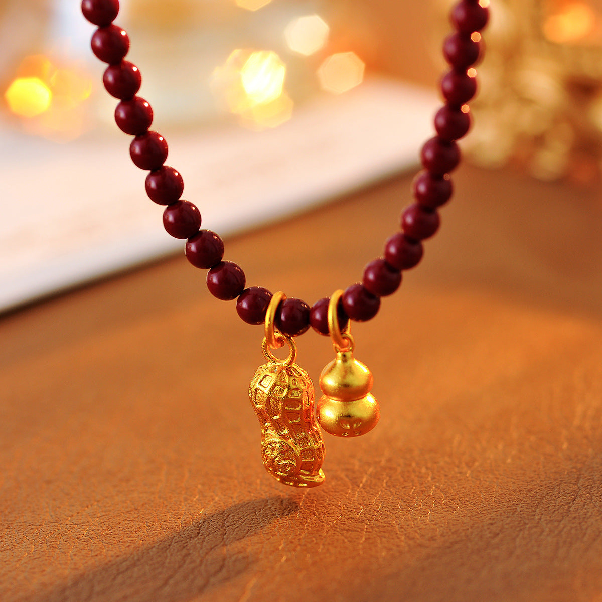 New Chinese Style Gourd Necklace for Women, New Hot-Selling High-End Light Luxury Niche Collarbone Chain Accessory