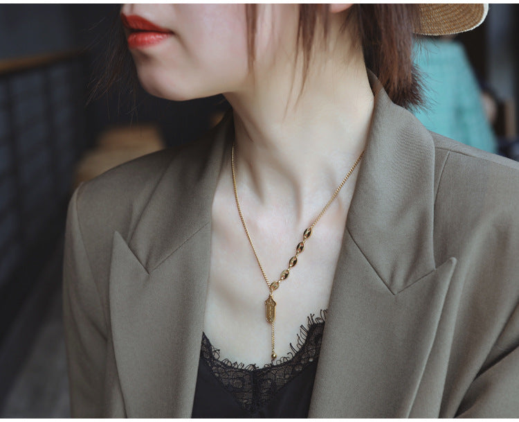 Light Luxury Niche Blind Box Lucky Sign Necklace 2025 New Women's Fortune Brand Collarbone Chain Birthday Gift