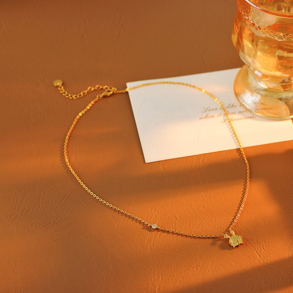 Super Cute Lucky Rabbit Necklace New Year Design Niche Design High-end Clavicle Chain