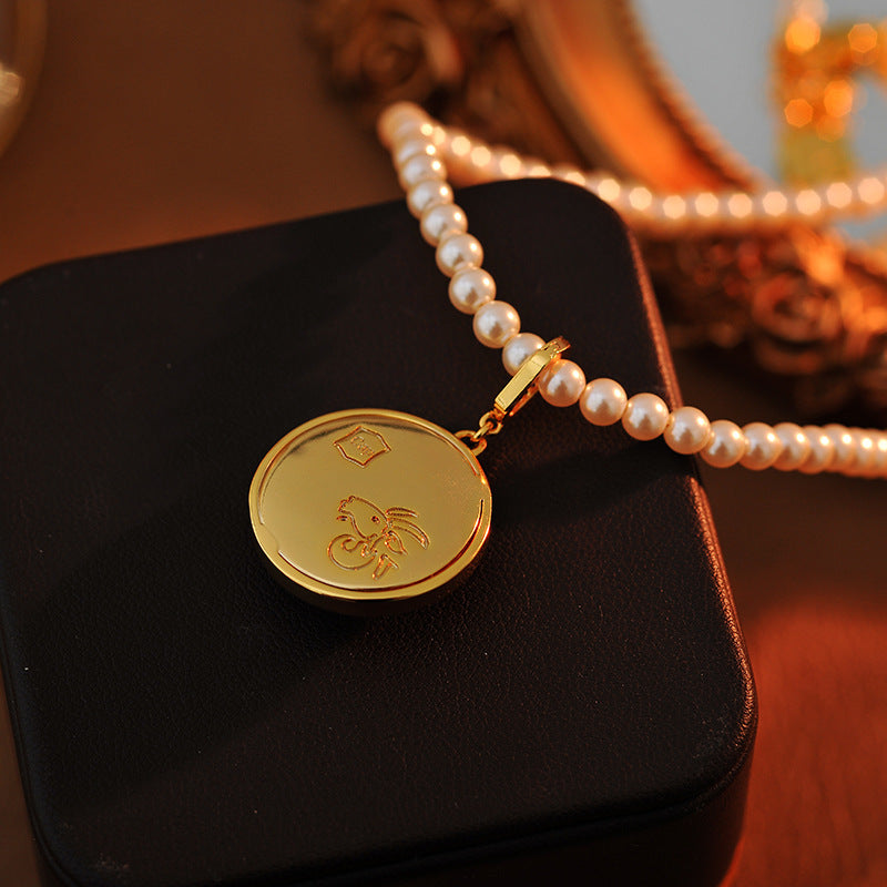 24 Years Natural Baroque Necklace Micro Inlay High-end Capricorn Temperament Versatile Pearl Necklace