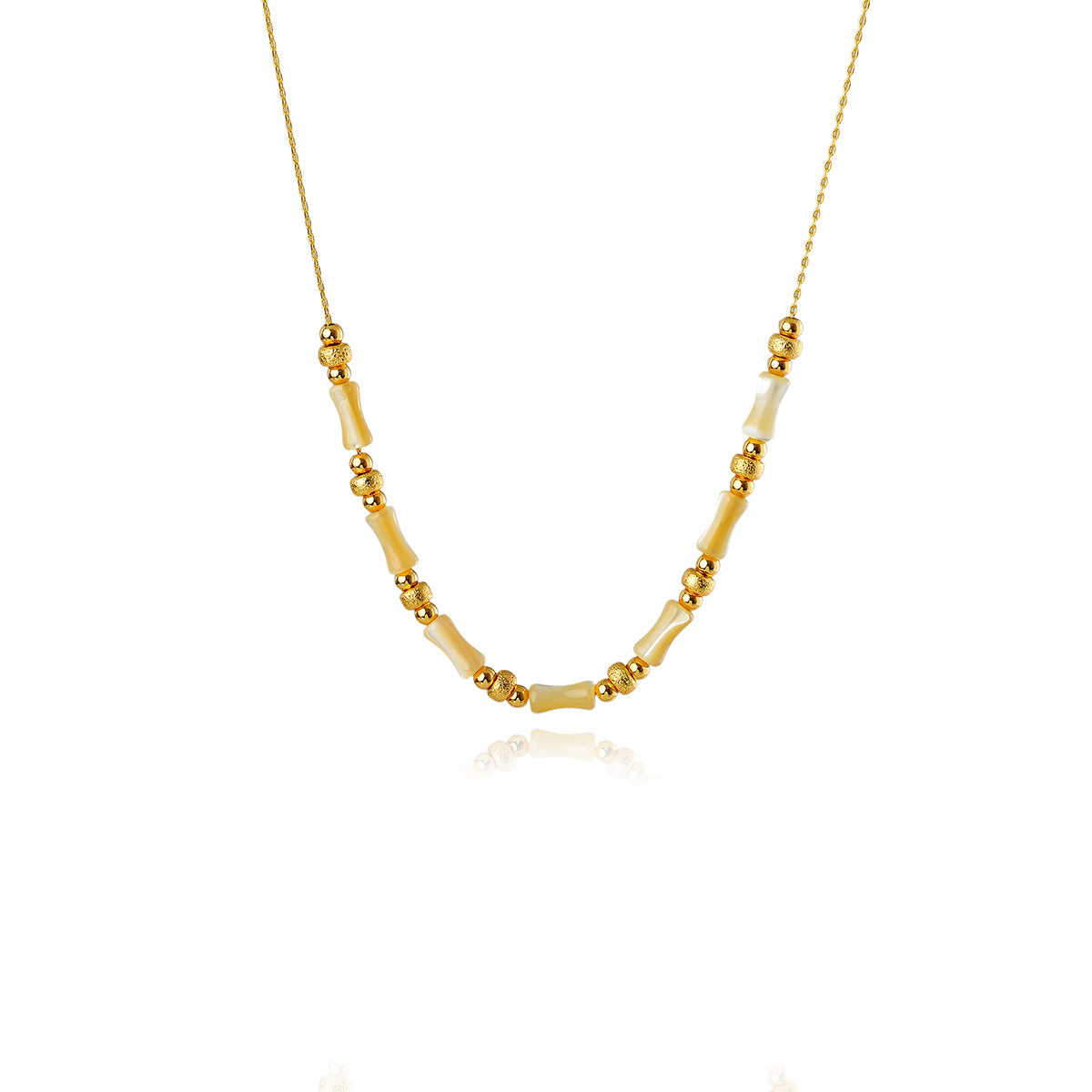 New Trendy Ancient Style One Beizi Bamboo Knot Necklace Bracelet Ear Thread Niche Design New Chinese Style Shell Jewelry