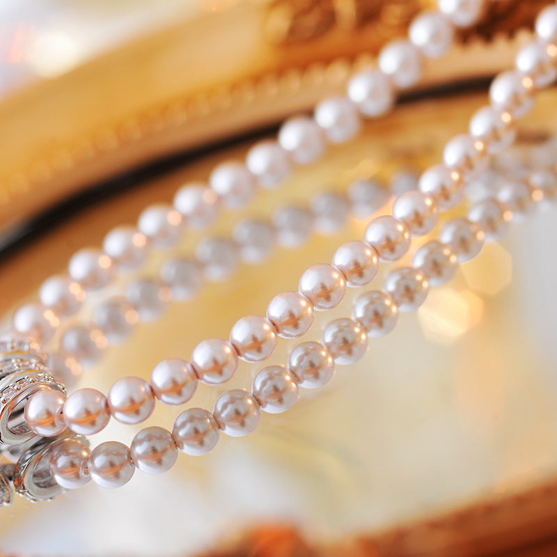 New Hot-Selling Pearl Zircon Necklace Light Luxury Niche Exquisite Choker Accessory High-End Clavicle Chain