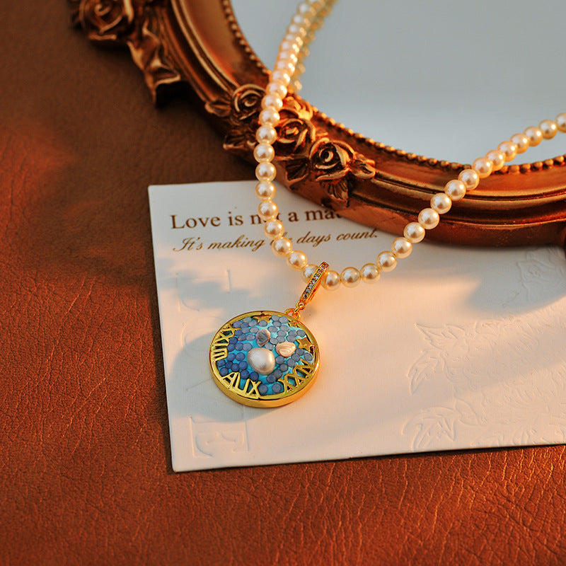 24 Years Natural Baroque Necklace Micro Inlay High-end Cancer Zodiac Temperament Versatile Pearl Necklace