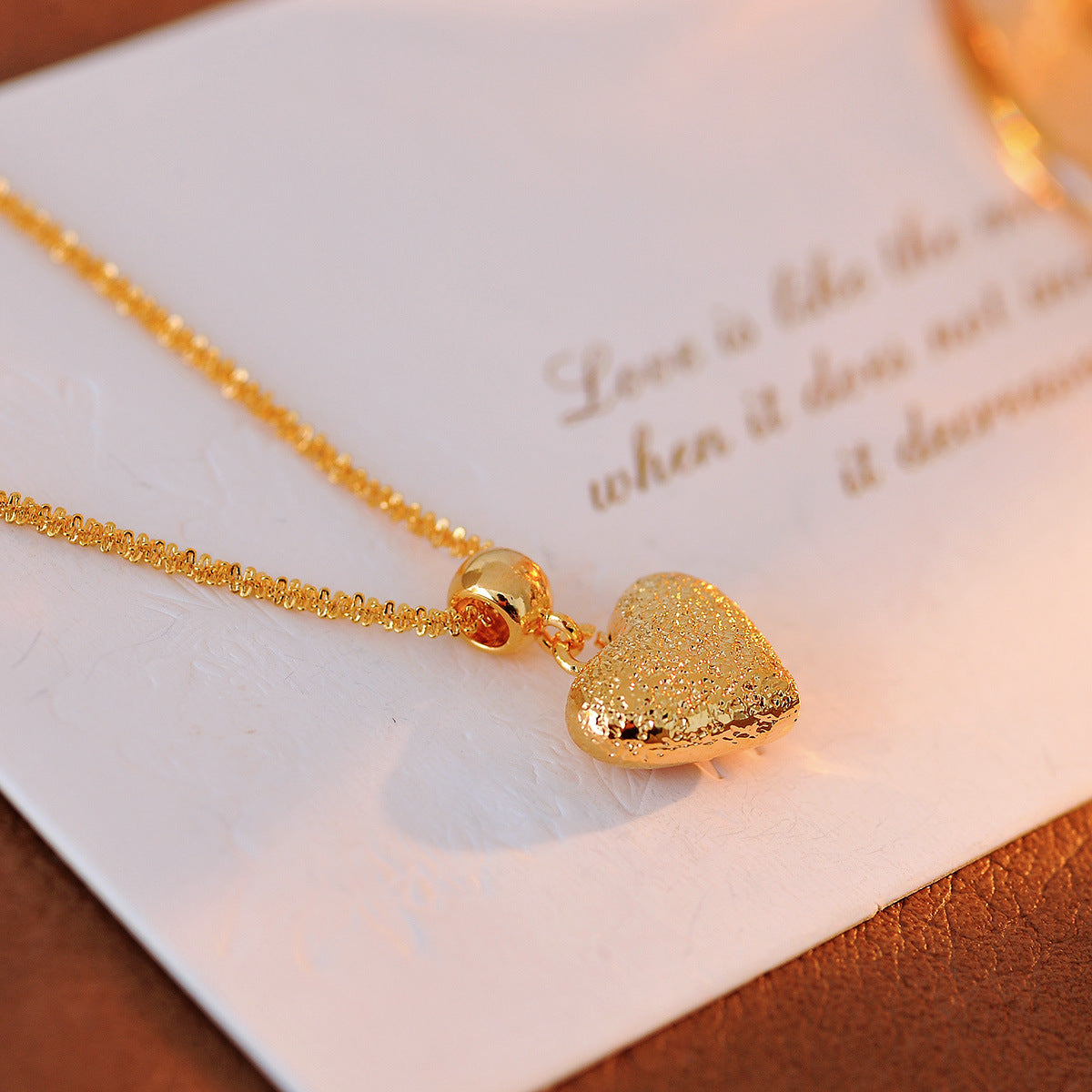 Ice Cube Heart Double-Sided Pendant Necklace Designer Gift Factory