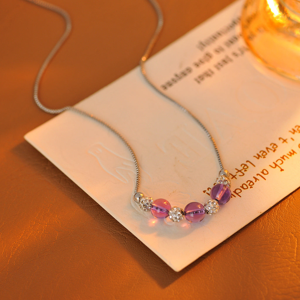 New Hot-Selling Pearl Beaded Cat Eye Pendant Necklace Light Luxury Niche Collarbone Chain High-End Accessories