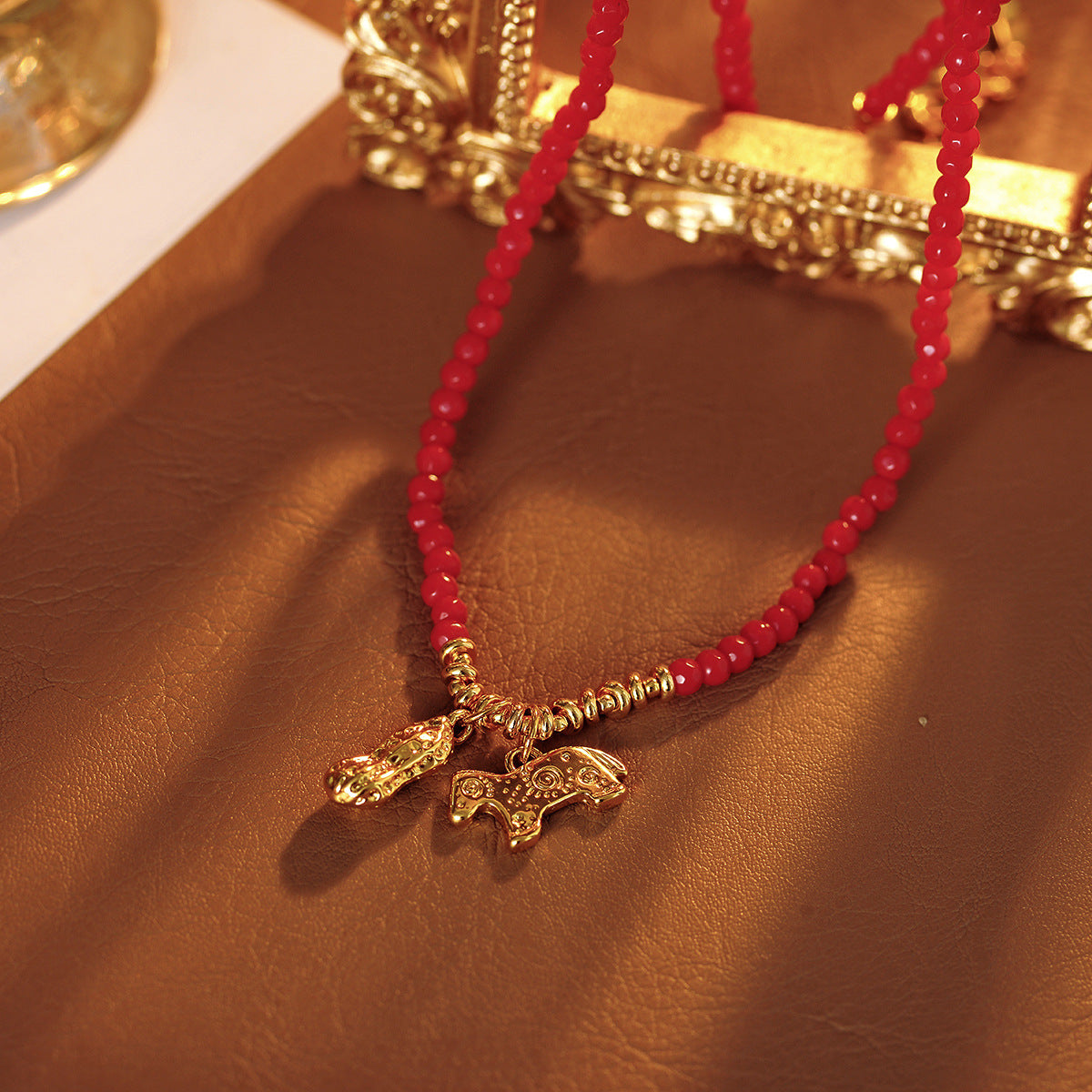 New Fantasy Island Little Elephant Necklace Melad High-end Agate Good Things Peanut Little Elephant Necklace for Women