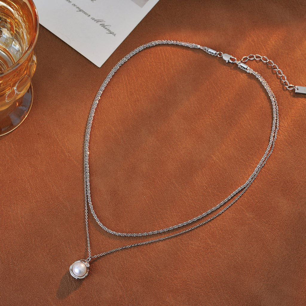 European and American Cross-Border Vintage 18K Gold-Plated Baroque Irregular Pearl Pendant Necklace