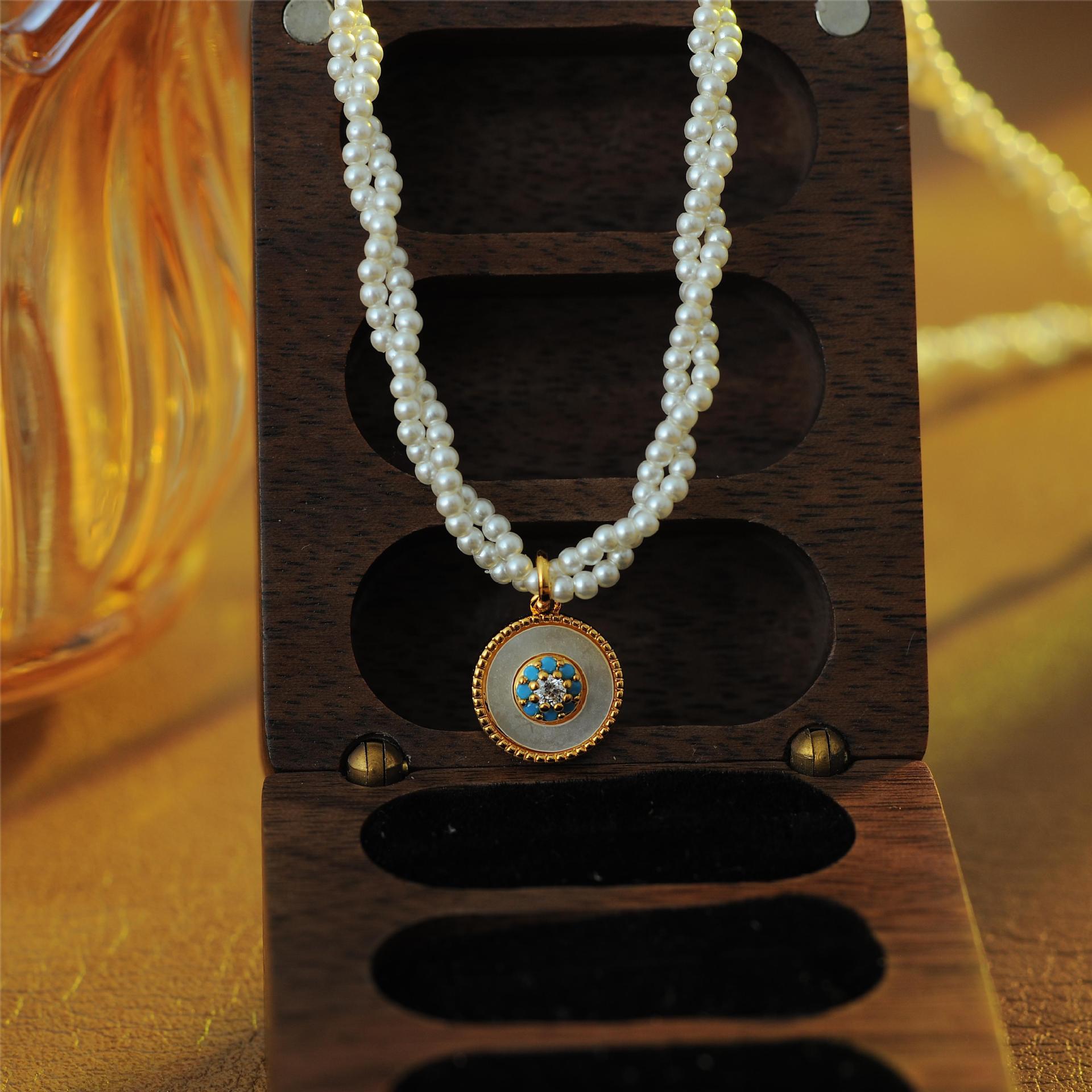 Stackable Pearl Necklace Non-Fading Women Versatile High-End Feel Accessories Beaded New Chinese Style Collarbone Choker